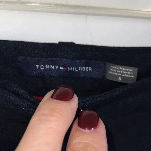 Tommy Hilfiger Linen Blend Pants Women’s Size 6 Navy Blue Pockets Lightweight - Picture 3 of 6